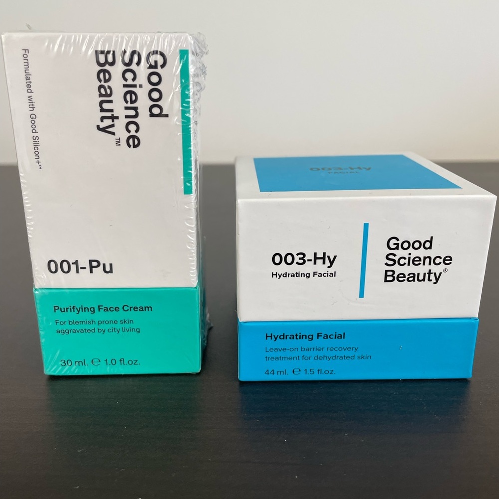 Good Science Beauty 001-Pu Purifying Face Cream and 003-Hy Hydrating Facial Set